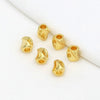 Diy Jewelry Accessories Copper Plated Twisted Flower Beads With 14K Gold Color Preservation And Electroplating Process