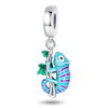Diy Jewelry Accessories Copper Silver Plated Magic Color Chameleon Charm Bead Pendant For Bracelet And Necklace With Dripping Oil Design