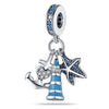 Diy Jewelry Accessories Dolphin Seahorse Charm Beads 925 Silver White Copper Plated Dripping Oil Style