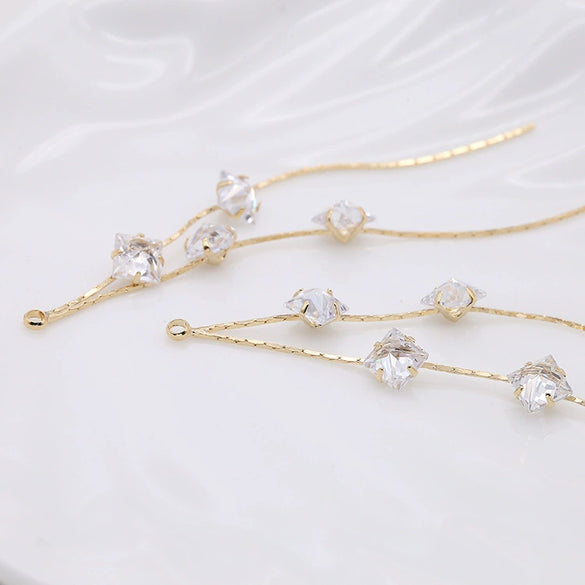 Diy Jewelry Accessories Handmade Copper Electroplated 14K Real Gold Pendant Earrings Material For Jewelry Making