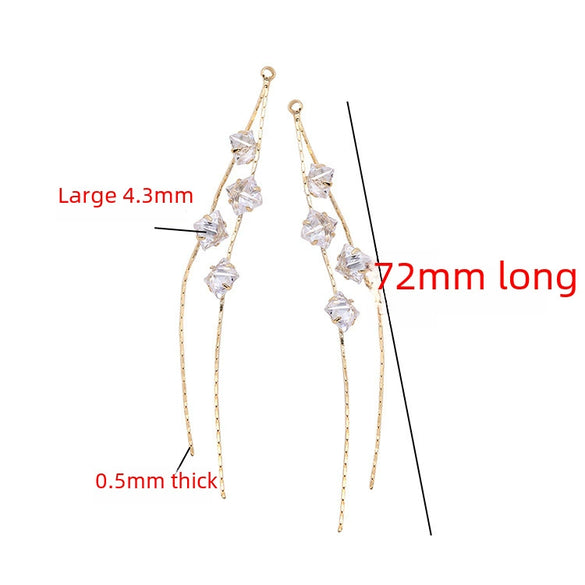 Diy Jewelry Accessories Handmade Copper Electroplated 14K Real Gold Pendant Earrings Material For Jewelry Making