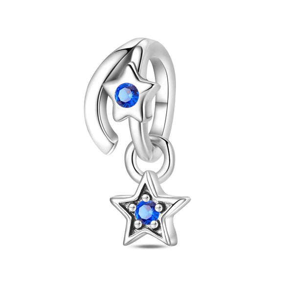 Diy Jewelry Accessories Love Star Moon Beads Pendant In S925 Sterling Silver With Dripping Oil Design