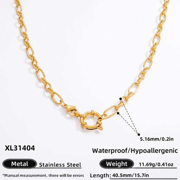 Diy Jewelry Accessories Necklace Pendant Stainless Steel Electroplating 18K Gold Sweet Geometric Style