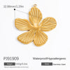Diy Jewelry Accessories Necklace Pendant Stainless Steel Electroplating 18K Gold Sweet Geometric Style
