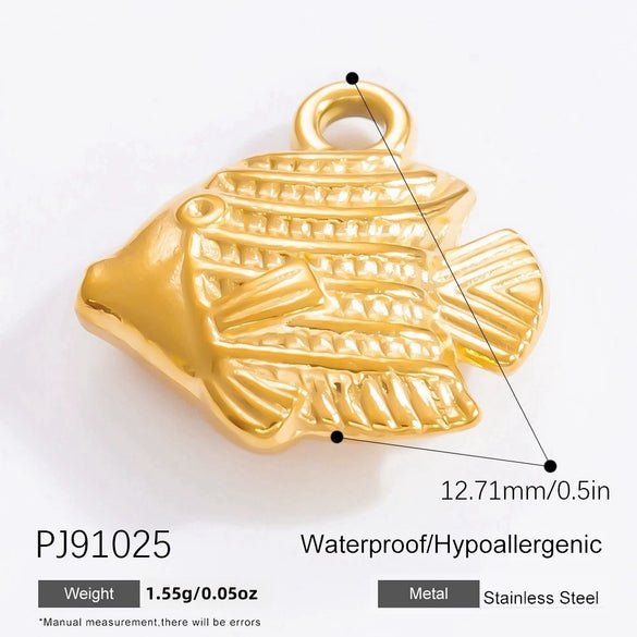 Diy Jewelry Accessories Necklace Pendant Stainless Steel Electroplating 18K Gold Sweet Geometric Style