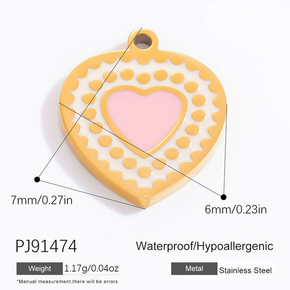 Diy Jewelry Accessories Necklace Pendant Stainless Steel Electroplating 18K Gold Sweet Geometric Style