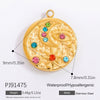 Diy Jewelry Accessories Necklace Pendant Stainless Steel Electroplating 18K Gold Sweet Geometric Style