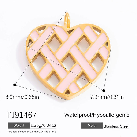 Diy Jewelry Accessories Necklace Pendant Stainless Steel Electroplating 18K Gold Sweet Geometric Style
