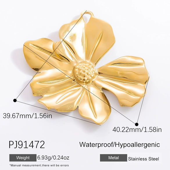 Diy Jewelry Accessories Necklace Pendant Stainless Steel Electroplating 18K Gold Sweet Geometric Style