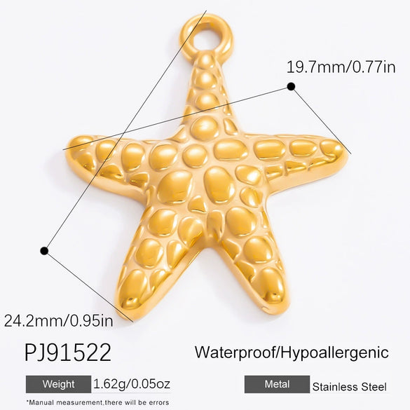 Diy Jewelry Accessories Necklace Pendant Stainless Steel Electroplating 18K Gold Sweet Geometric Style