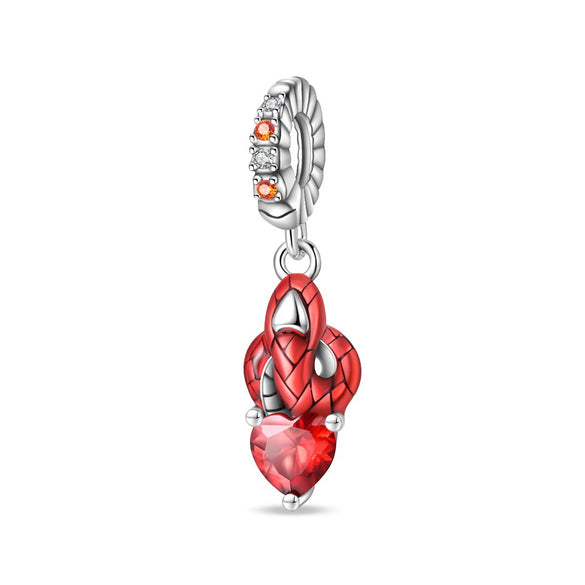 Diy Jewelry Accessories Rose Spirit Snake Pendant Beads Silver Plated Dripping Oil