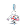 Diy Jewelry Accessories Silver Plated Cute Pet Bear Pendant Beads With Dripping Oil Design