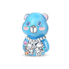 Diy Jewelry Accessories Silver Plated Cute Pet Bear Pendant Beads With Dripping Oil Design
