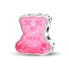 Diy Jewelry Accessories Silver Plated Cute Pet Bear Pendant Beads With Dripping Oil Design