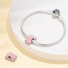 Diy Jewelry Accessories Silver Plated 925 Silver Pendant Beads Pink Car String With Dripping Oil Design