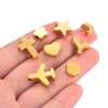 Diy Jewelry Accessories Stainless Steel Polished Perforated Beads With Love Aircraft Moon Cross Stars Fishtail Shapes And Electroplating Treatment