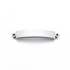 Diy Jewelry Accessories Stainless Steel Rectangular Double Hole Curved Long Bracelet Connector Pendant With Electroplating