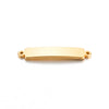 Diy Jewelry Accessories Stainless Steel Rectangular Double Hole Curved Long Bracelet Connector Pendant With Electroplating