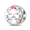 Diy Jewelry Accessories 925 Sterling Silver Cat Claw Pendant Beads With Dripping Oil Design For Pet Friendship Bracelet