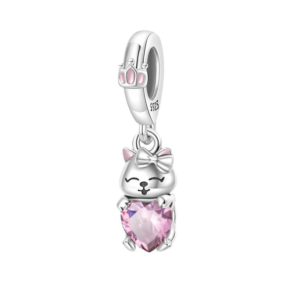 Diy Jewelry Accessories 925 Sterling Silver Cat Claw Pendant Beads With Dripping Oil Design For Pet Friendship Bracelet