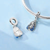 Diy Jewelry Accessories 925 Sterling Silver Charm Virgin Bow Feather Bead Pendant Bracelet Necklace With Dripping Oil Design And Animal Style