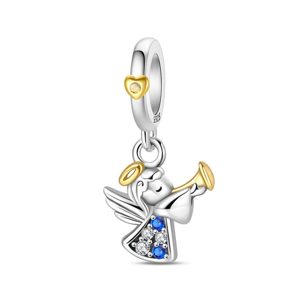 Diy Jewelry Accessories 925 Sterling Silver Charm With Heart Angel Wings Tree Of Life Star Beads Pendant For Bracelet Necklace With Dripping Oil Design
