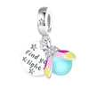 Diy Jewelry Accessories 925 Sterling Silver Phantom Luminous Firefly Pendant With Dripping Oil Design For Bracelet Necklace