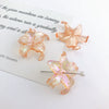Diy Jewelry Acrylic Fivepetal Flower Pendant Accessories With Colorplated Spray Paint And Iris Throughhole Design