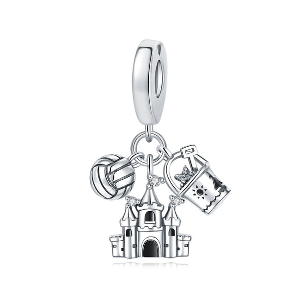 Diy Jewelry Bracelet Accessories Bluetooth Headset Coffee Beer Guitar Charm Hanging Beads Silver Plated Dripping Oil