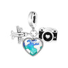 Diy Jewelry Bracelet Accessories Bluetooth Headset Coffee Beer Guitar Charm Hanging Beads Silver Plated Dripping Oil