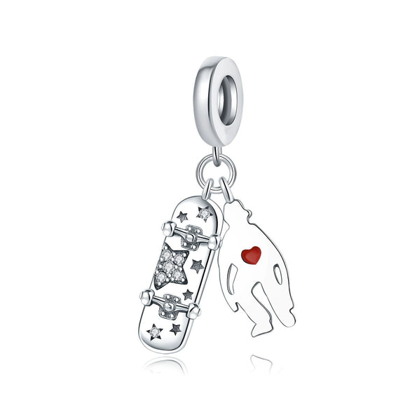 Diy Jewelry Bracelet Accessories Bluetooth Headset Coffee Beer Guitar Charm Hanging Beads Silver Plated Dripping Oil