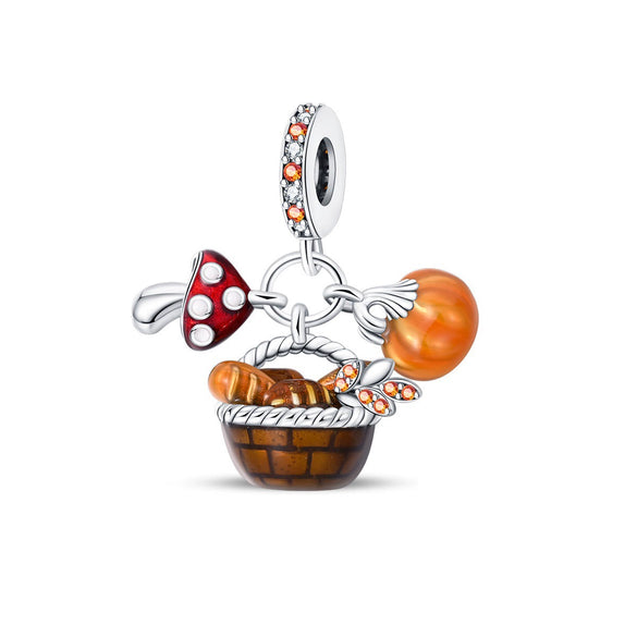 Diy Jewelry Bracelet Accessories Copper Silver Plated With Autumn Maple Leaf Owl Squirrel Charms And Dripping Oil Design