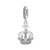 Diy Jewelry Bracelet Accessories Queen Princess Crown Birthday Cake Charm Beads Silver Plated Dripping Oil Style