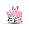Diy Jewelry Bracelet Accessories Queen Princess Crown Birthday Cake Charm Beads Silver Plated Dripping Oil Style