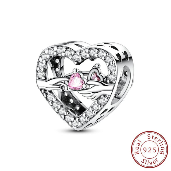 Diy Jewelry Bracelet Accessories 925 Sterling Silver Charm Bow Fixed Clip Rubber Plug Positioning Buckle With Dripping Oil Design