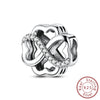 Diy Jewelry Bracelet Accessories 925 Sterling Silver Charm Bow Fixed Clip Rubber Plug Positioning Buckle With Dripping Oil Design