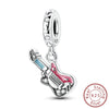 Diy Jewelry Bracelet Accessories 925 Sterling Silver Charm Strawberry Four Leaf Clover Butterfly Chain Beads With Dripping Oil Design