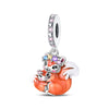 Diy Jewelry Bracelet Pendant Squirrel Cute Animal Beaded Accessories Silver Plated Dripping Oil Style For Women