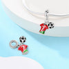 Diy Jewelry Bracelet Silver Plated With Dripping Oil Treatment European Cup Football Jersey Shoes Trophy Hanging Beads Style