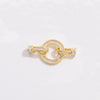 Diy Jewelry Buckle Double Buckle Connector S925 Sterling Silver Microinlaid Zircon Round Pearl Shape Minimalist Style