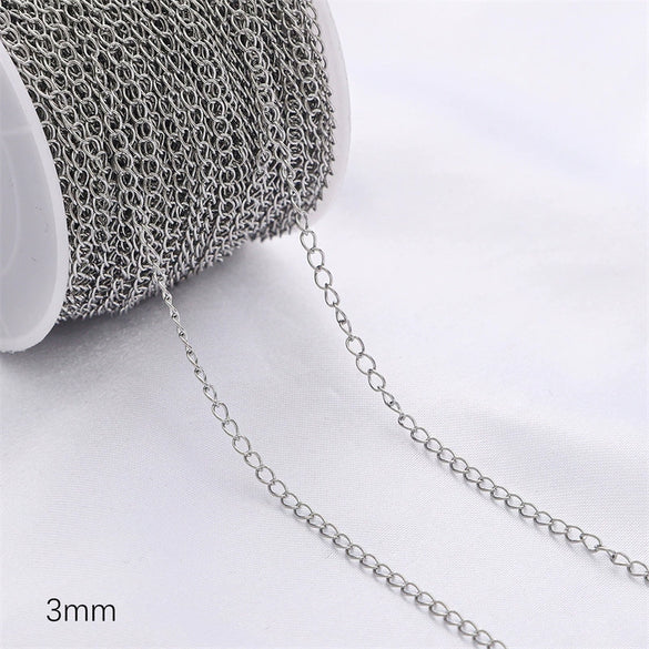 Diy Jewelry Copper Chain Handmade Personality Minimalist 14K Gold Electroplated Accessories