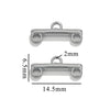 Diy Jewelry Making Stainless Steel Multistrand Porous Curved Connector Accessories Electroplated