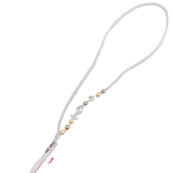 Diy Jewelry Mobile Phone Lanyard Crystal Gem Pearl Diamond Plastic Nylon Metal Buckle Handmade Unisex