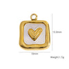 Diy Jewelry Pendant 304 Stainless Steel Colorful Diamondinlaid Peach Heart Pendant Electroplated