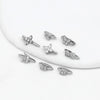 Diy Jewelry Spacer Beads Copper 18K Real Gold Plated Microinlaid Zircon Bow Style Allmatching Geometric