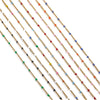 Diy Jewelry Stainless Steel Bead Chain With 18K Gold Enamel Glaze Treatment Round Bead Design