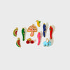 Diy Jewelry Stainless Steel Oil Dripping Fruit Pattern Pendants Earrings Bracelets Necklaces Accessories