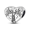 Diy Love Beads Pendant Jewelry 925 Silver Copper Plated With Dripping Oil Design For Family Friendship