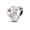 Diy Love Beads Pendant Jewelry 925 Silver Copper Plated With Dripping Oil Design For Family Friendship