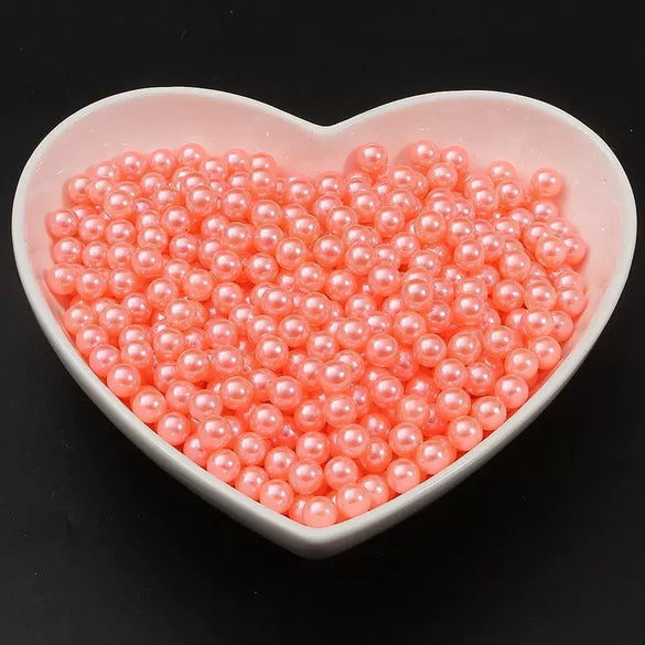 Diy Manual Glue Filler Accessories Nonporous Abs Imitation Pearl Beads Natural Style